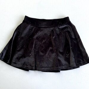 6yr Girls Black Velvet Skirt, Sonoma